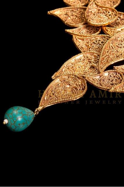 Picture of Gold Plated Leaf Filigree Set