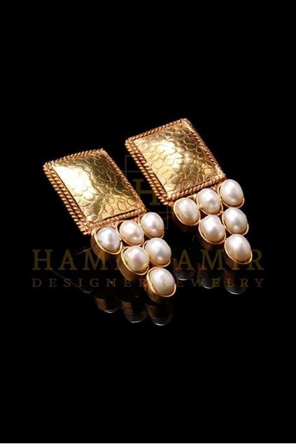Picture of Gold Plated Pearl Earrings