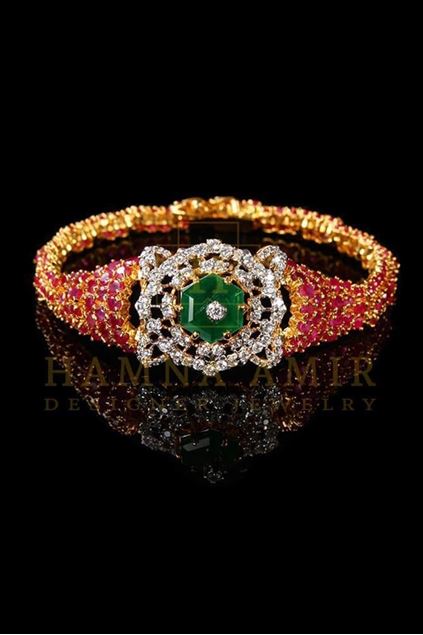 Picture of Ruby Emerald and Zircon Bracelet