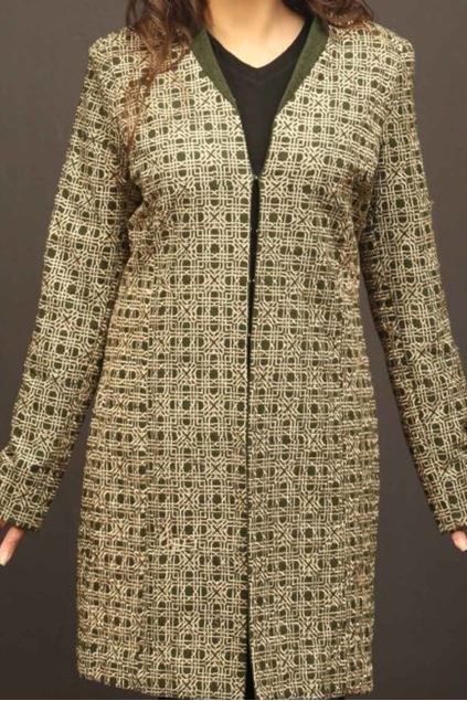 Picture of Olive Green Gold Pattern Jacket