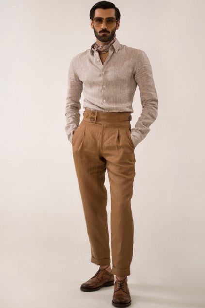 Picture of High Waisted Linen Pants