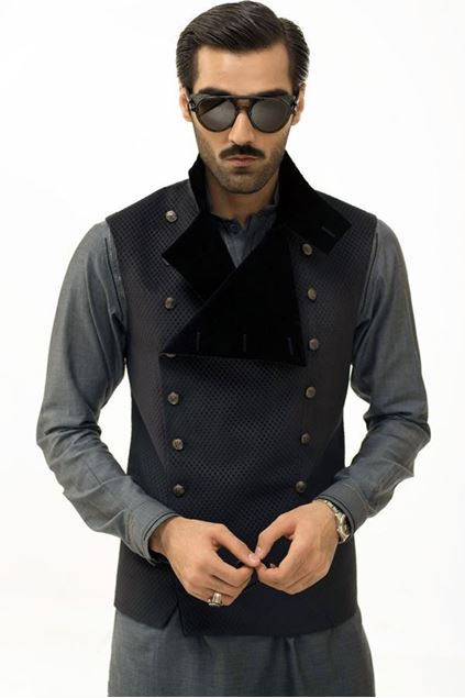 Picture of Blue Suede Waistcoat