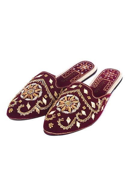 Picture of Ethnic Khussa 094040 - Maroon