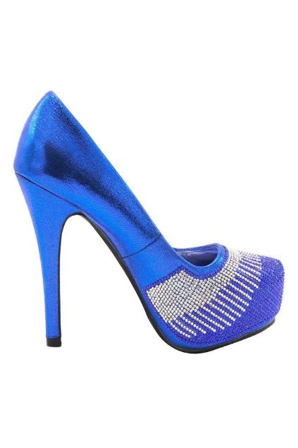 Picture of Fancy Court Shoes  085255 - Blue