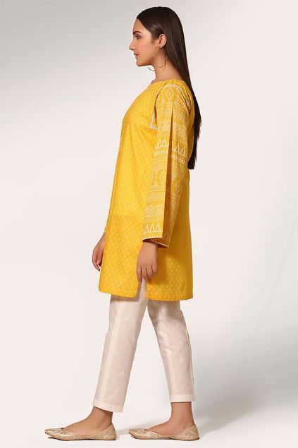 Picture of Yellow Color Printed Shirt