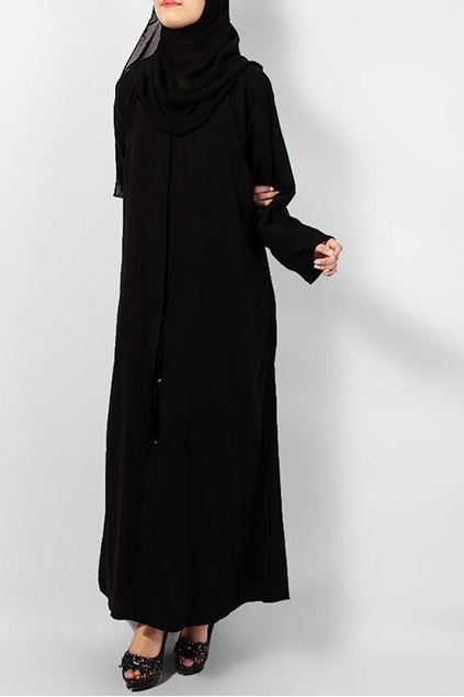 Picture of Best Simple Style Black Abaya 0121-P