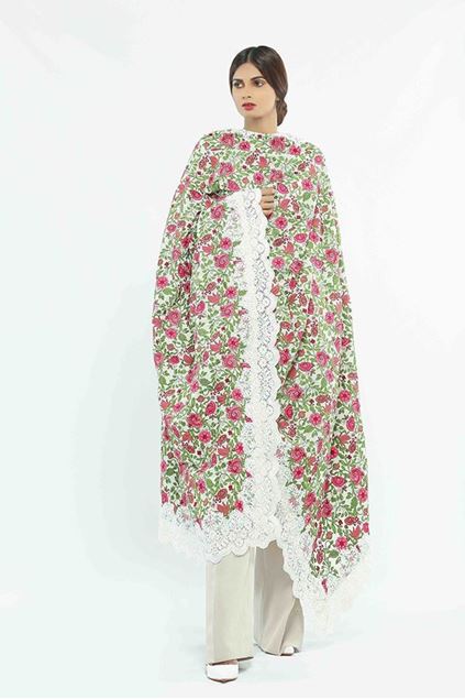 Picture of Floral Silk Shawl