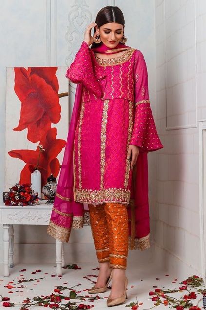 Sadaf Amir - Pink Formal Khadi Shirt