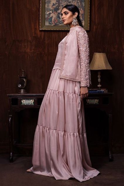 Sadaf Amir - Pink Formal Silk Lehenga