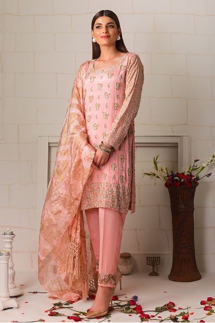 Sadaf Amir - Pink Formal Raw Silk Shirt