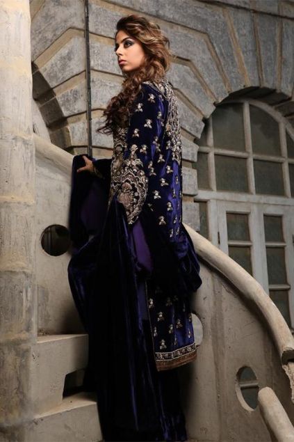 Picture of Blue Velvet Bridal Coat