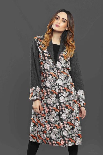 Picture of White Floral Black Jacket