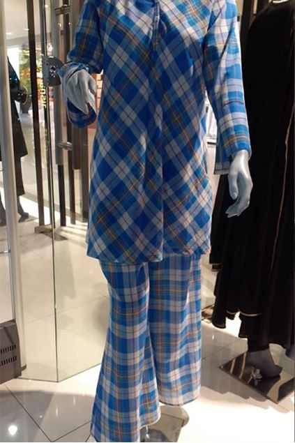 Picture of Blue Checkered Cotton Top