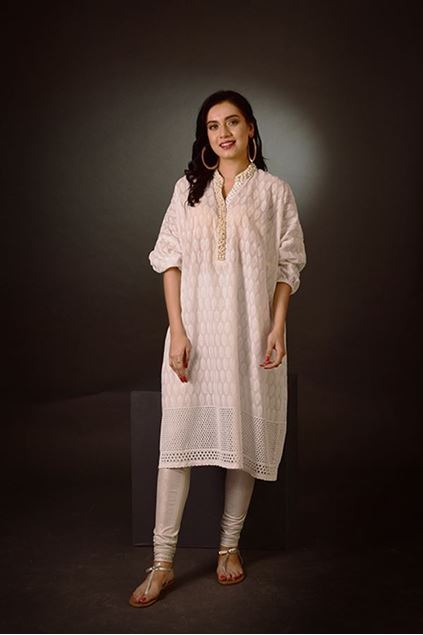 Picture of Poncho Style Kameez with Embroidery