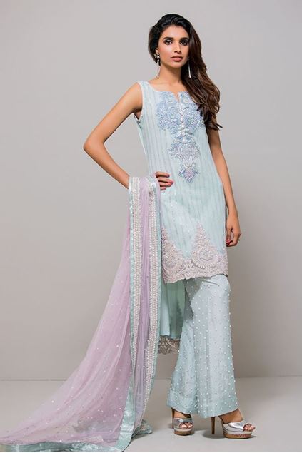 Picture of Ice Blue and Lilac Dress