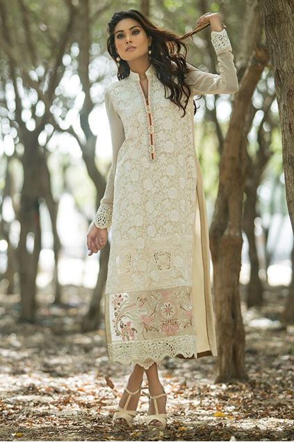 Picture of Ivory Floral Chiffon Shirt