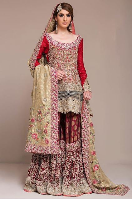 Picture of Red and Maroon Bridal