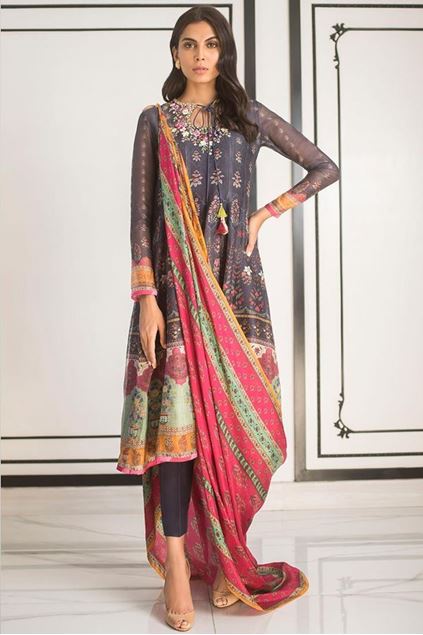 Picture of Printed Cotton Net Peshwas