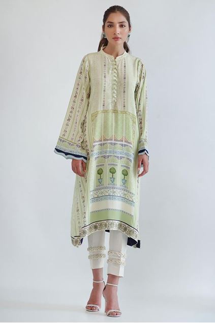Picture of Printed Crepe Long Shirt