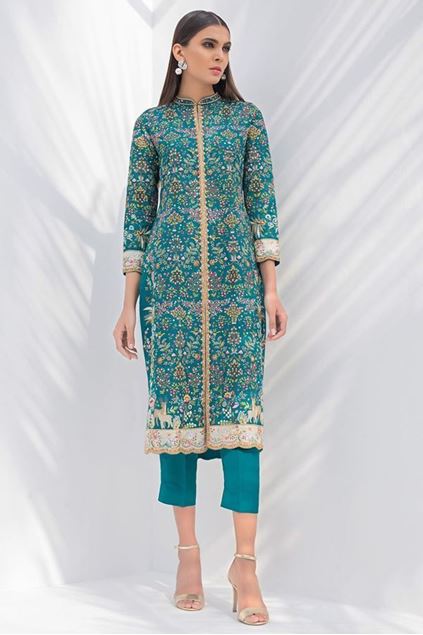 Picture of Embroidered Jamawar Long Shirt
