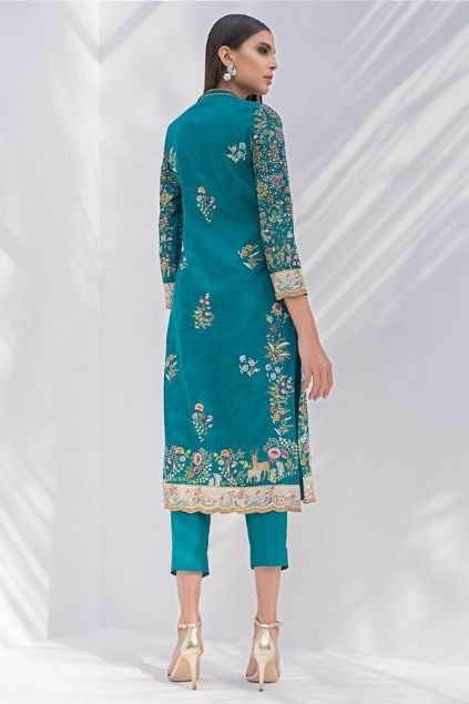 Picture of Embroidered Jamawar Long Shirt