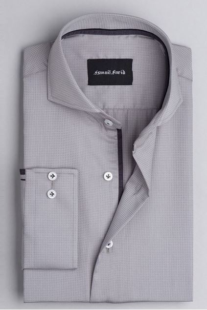 Picture of Grey Square Weaved Spread Shirt