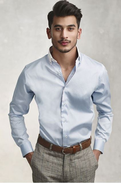 Picture of Sky Blue - Button Down Collar Shirt