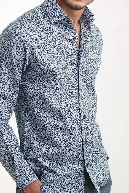 Picture of White - Blue Floral Shirt