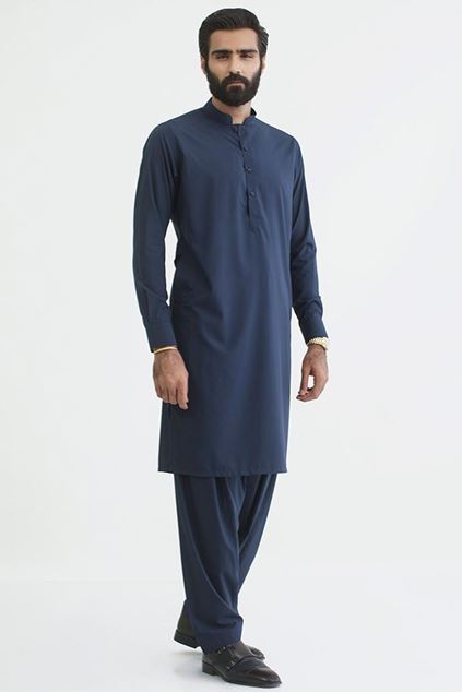 Picture of Navy Classic Kameez Shalwar