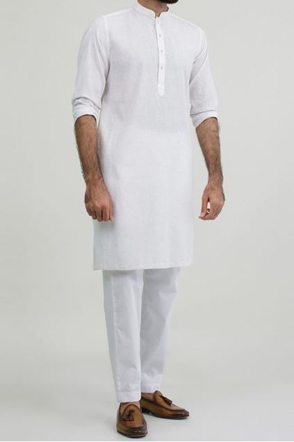 Picture of White - Multi Color Dotted Kurta
