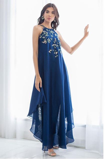 Picture of Halter Embroidered Long Dress