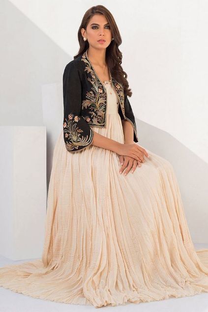 Picture of Crushed Peshwas Paired with a Bolero Jacket