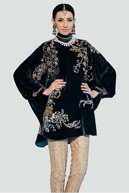 Picture of Velvet Embroidered Cape (Eh-02)
