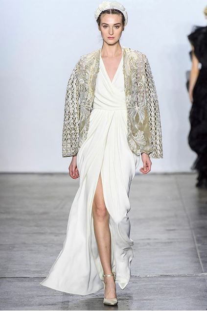 Picture of Cutwork Blazer with Draped Dress