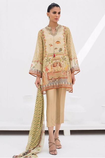 Picture of Printed kurta with  dupatta